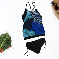 Split Swimsuit Sexy Slim Pattern Printed Triangle