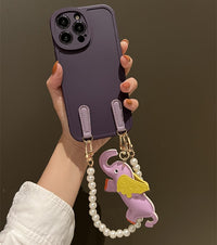 Dark Purple Leather Elephant Ornaments Phone Case