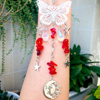 Butterfly Style Sun And Moon Accessories Crystal Ball Wind Chimes