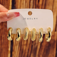 Fashionable Tassel Simple Creative And Personalized C-Shaped Waterdrop Stud Earrings