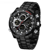 Luminous Quartz Watch With A Leather Or Steel Strap