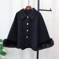 Women's Autumn And Winter New Classic Style Knitted Cloak Coat Shawl
