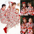 Printed Long-sleeved Christmas Parent-child Suit