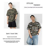 Men's Loose-fit Retro Camo Short-sleeve T-shirt