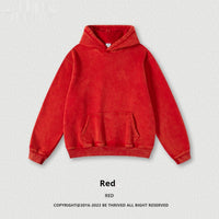 Hoodies Washed-out Vintage Fleece-lined Hooded