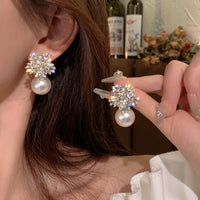 Retro Stud Designer Touch Statement Drop Earrings