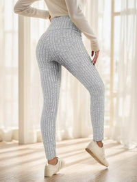 Spring And Autumn Women'S Solid Color Pit Strip Casual Tights
