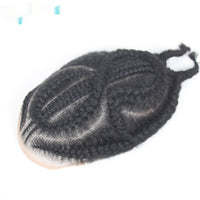 Men's Special Real Hair Hand-woven African Braid Wig Men Hair Piece