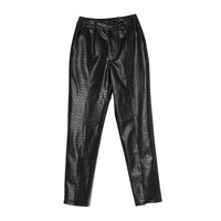 Homemade New Black Motorcycle Leather Pants With Split Legs