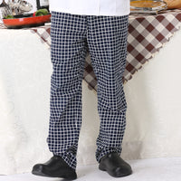 Kitchen Striped Chef's Pants And Dining Room Elastic Pants