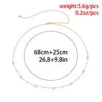 Popular Ornament Simple Transparent Rhinestone Waist Chain