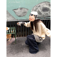 Women's Korean-style Loose Casual Round Neck Brocade Sweater
