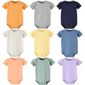 Summer Triangle Solid Color Short-sleeved One-piece Romper