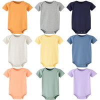 Summer Triangle Solid Color Short-sleeved One-piece Romper