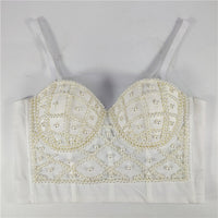 Pearl Camisole Women's Outer Wear Cross-border Beauty Back Exposed Navel
