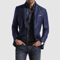Spring Top Casual Printed Double Button Suit