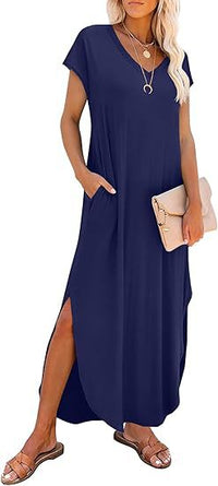 European And American Women's Casual Loose Long Dress