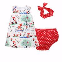 Baby Girl Animal Skirt Suit