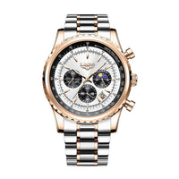 Men's Quartz Watch Business Watch Moon Phase Multifunctional