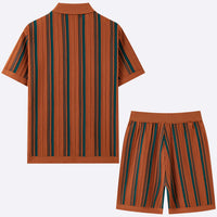 Men's Casual Short-Sleeve Knitted Two-Piece Set