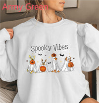 Halloween Cotton Material Round Neck Women's Sweater Long Sleeve