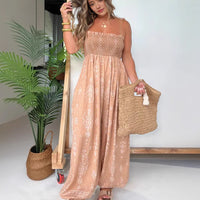 European And American Women's Caramel-colored Jumpsuit