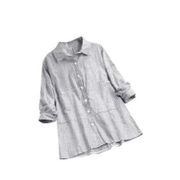 Cropped Casual Shirt With A Fitted Waist And Spliced Design