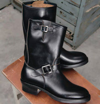 Martin With A Side Zipper For Riders Long Motorcycle Boots