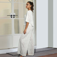 Loose Casual And Comfortable Womens Knit Loungewear Set