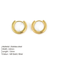 Fashionable Gold-Plated Stainless Steel Earrings