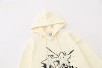Embroidered Five-pointed Star Hooded Sweater For Men