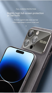 Large Window Magnetic The Pattern Of Walnut Protective Cover Plastic Phone Case