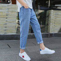 Men's Loose Straight Fashion Brand High-end Spring And Autumn New Small Harem Jeans