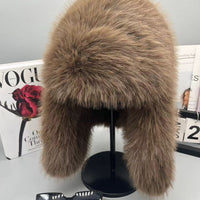 New Autumn And Winter Plush Imitation Fox Fur Hat