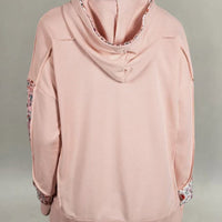 Pullover Hoodie With Drawstrings Top Casual Printed Loose Sweatshirt