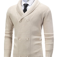 Men's Solid Color British Style Business Knit Jacket
