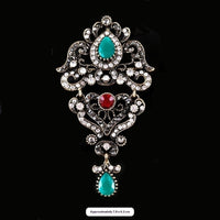 Baroque-style Vintage Crystal Brooch For Men And Women