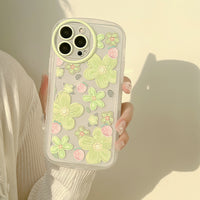 Oil Painting Strawberry Flower Silicone Mobile Phone Case