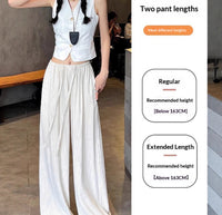 Loose, Effortless Old Money Style Casual Cotton-Linen Wide-Leg Pants