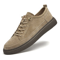 Pigskin Breathable Trendy Stylish Retro Minimalism All-match Soft Bottom No-tie Casual Shoes