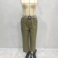 Womens Casual Workwear Straight-leg Wide-leg Pants