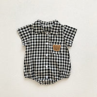 Children's Summer Clothing Baby Bear Short-sleeved Jumpsuit