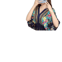 Floral-print Bohemian Cotton Silk Dress