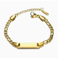 Stainless Steel Children's Bracelet DIY Private Engraved Bracelet