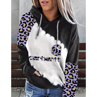 Letter-print Long-sleeve Hooded Pullover Casual Sweatshirt
