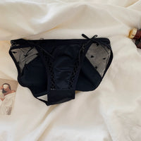 French Pure Desire Hollow Sexy Bow Briefs