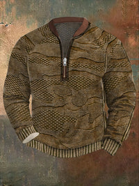 3D-printed, Form-fitting Comfortable Long-sleeve Hoodie With A Half-zip Front