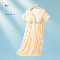 Breastfeeding Dress Thin Breastfeeding Modal Pajamas Pregnant Women