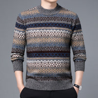 Winter Thickened Warm And Comfortable Round-neck Jacquard