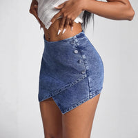 Fashionable Irregular Stretchy Sexy Denim Skirt
